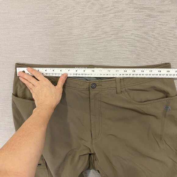 Mountain HardWear Pants Mens 38 x 32 Brown Fleece Lined Insulated Cargo - Picture 9 of 14